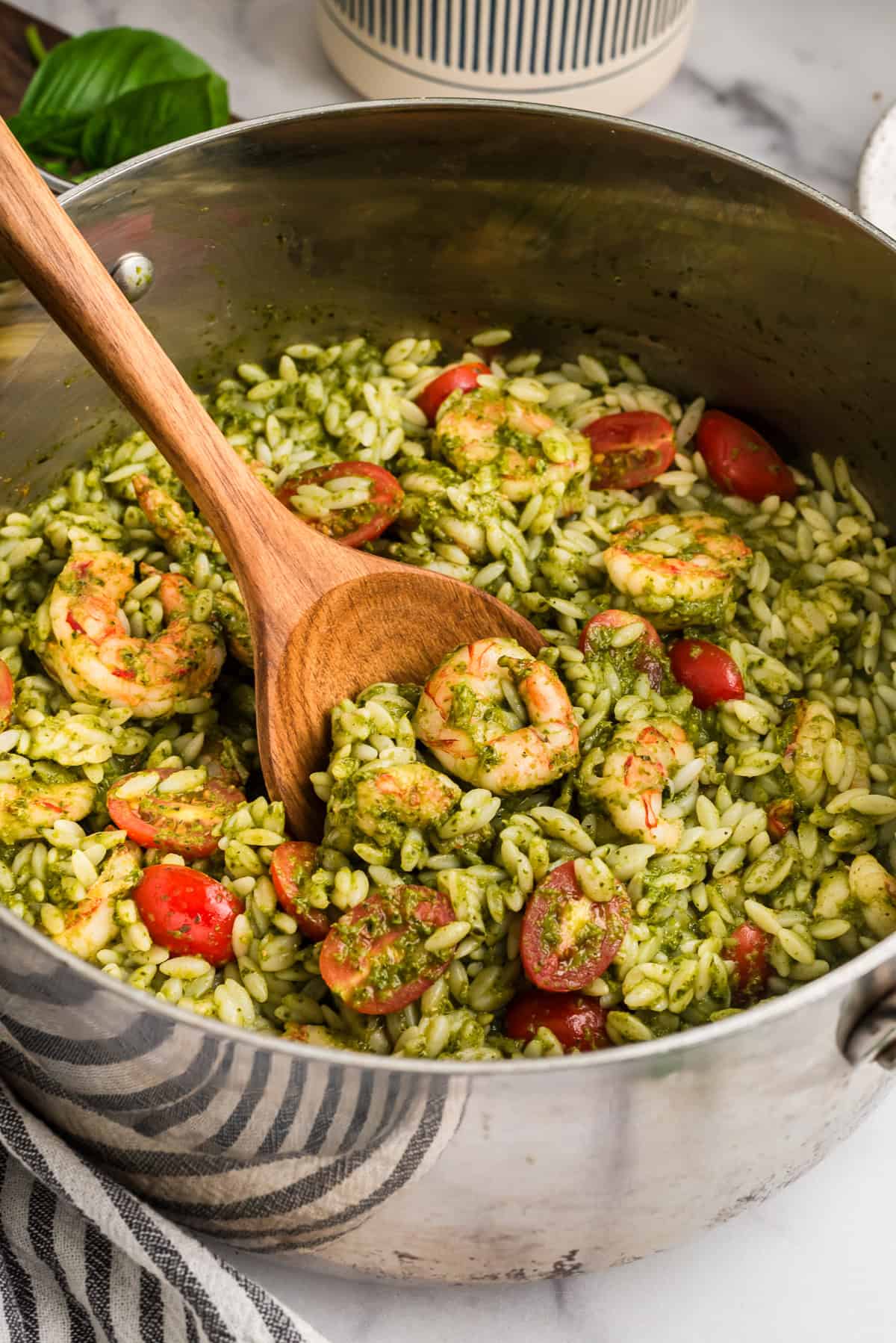 Quick 20-Min Pesto Shrimp Orzo Recipe