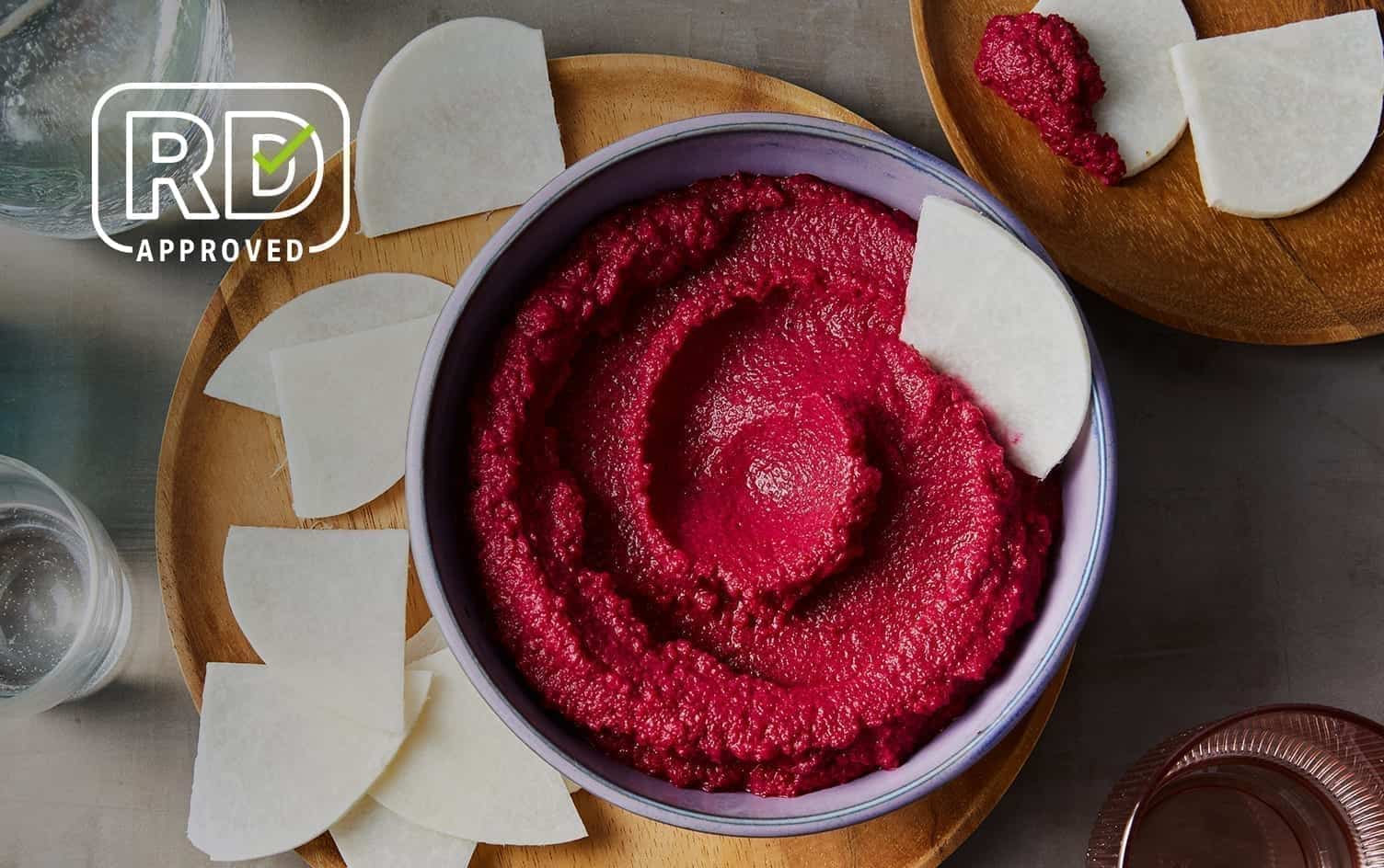 Vibrant Red Lentil Beet Hummus Recipe